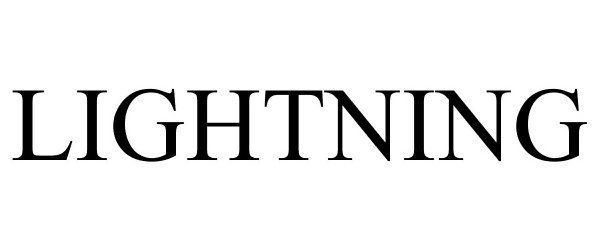 Trademark Logo LIGHTNING