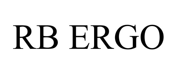 Trademark Logo RB ERGO