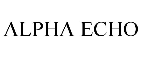 Trademark Logo ALPHA ECHO