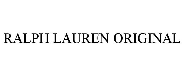 Trademark Logo RALPH LAUREN ORIGINAL