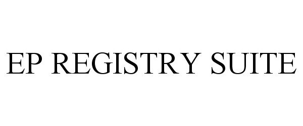 Trademark Logo EP REGISTRY SUITE