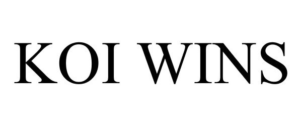 Trademark Logo KOI WINS