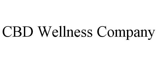 Trademark Logo CBD WELLNESS COMPANY