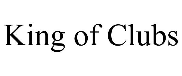 Trademark Logo KING OF CLUBS