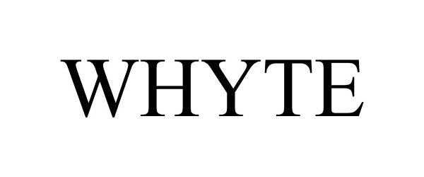 Trademark Logo WHYTE
