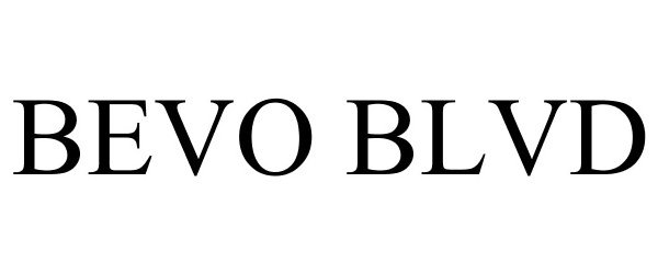 Trademark Logo BEVO BLVD