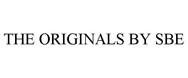  THE ORIGINALS BY SBE