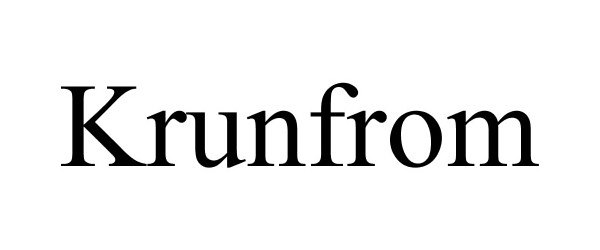 Trademark Logo KRUNFROM