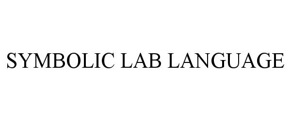 Trademark Logo SYMBOLIC LAB LANGUAGE