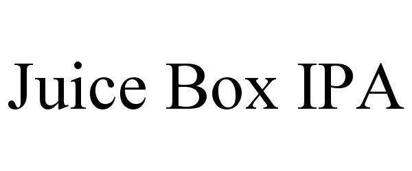 Trademark Logo JUICE BOX IPA