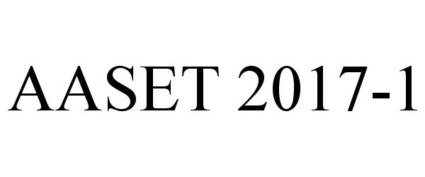 Trademark Logo AASET 2017-1