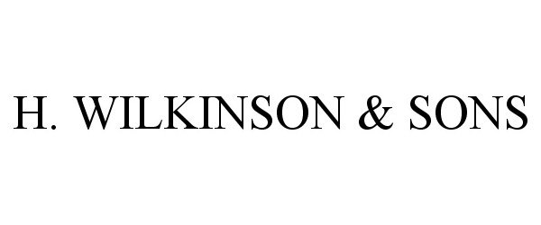  H. WILKINSON &amp; SONS