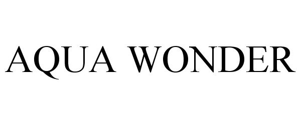 Trademark Logo AQUA WONDER