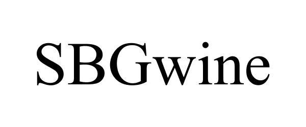 Trademark Logo SBGWINE