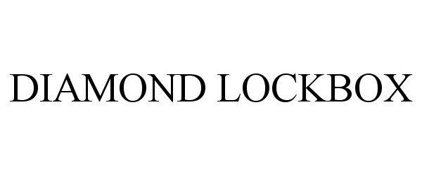 Trademark Logo DIAMOND LOCKBOX