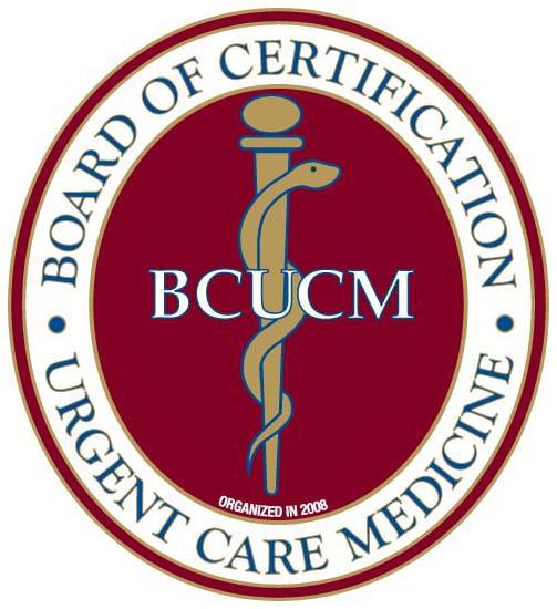 Trademark Logo BOARD OF CERTIFICATION, URGENT CARE MEDICINE, BCUCM, ORGANIZED IN 2008