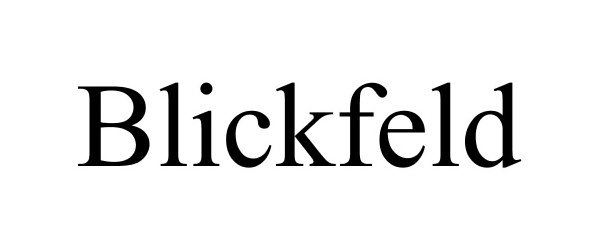 Trademark Logo BLICKFELD
