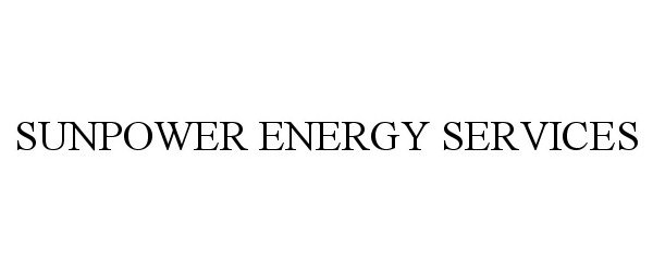 Trademark Logo SUNPOWER ENERGY SERVICES