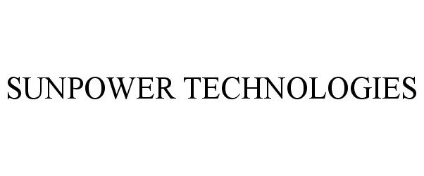 Trademark Logo SUNPOWER TECHNOLOGIES