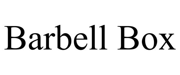 Trademark Logo BARBELL BOX
