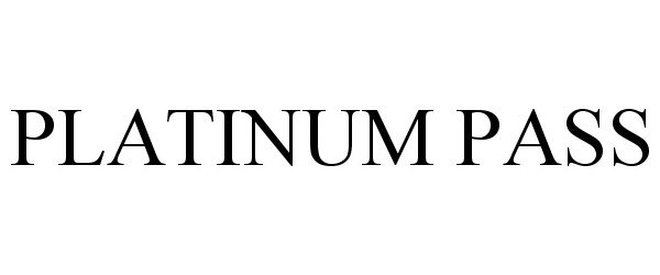 Trademark Logo PLATINUM PASS