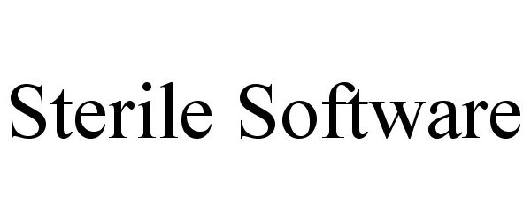 Trademark Logo STERILE SOFTWARE