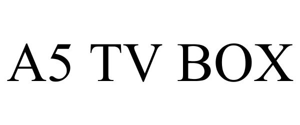 Trademark Logo A5 TV BOX
