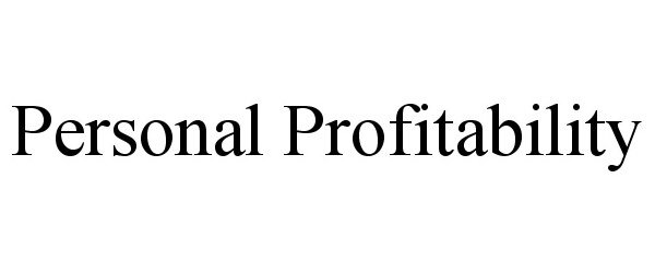 Trademark Logo PERSONAL PROFITABILITY