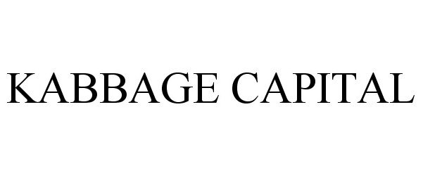 Trademark Logo KABBAGE CAPITAL