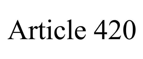  ARTICLE 420