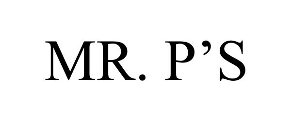 Trademark Logo MR. P'S