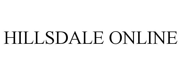 Trademark Logo HILLSDALE ONLINE