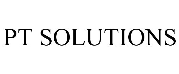 Trademark Logo PT SOLUTIONS