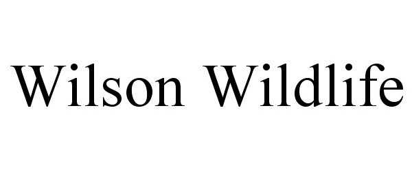 Trademark Logo WILSON WILDLIFE