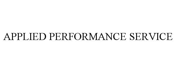  APPLIED PERFORMANCE SERVICE