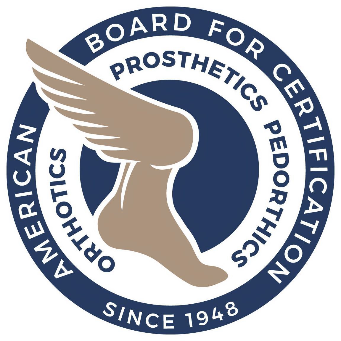  AMERICAN BOARD FOR CERTIFICATION ORTHOTICS PROSTHETICS PEDORTHICS EST 1948