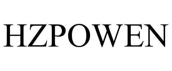 Trademark Logo HZPOWEN