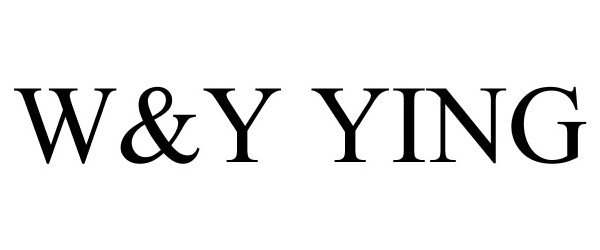 Trademark Logo W&Y YING