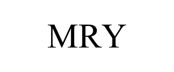 Trademark Logo MRY