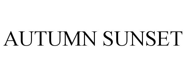 Trademark Logo AUTUMN SUNSET