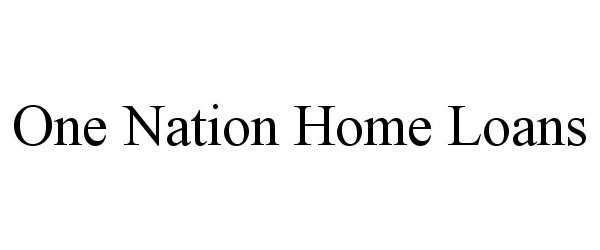  ONE NATION HOME LOANS