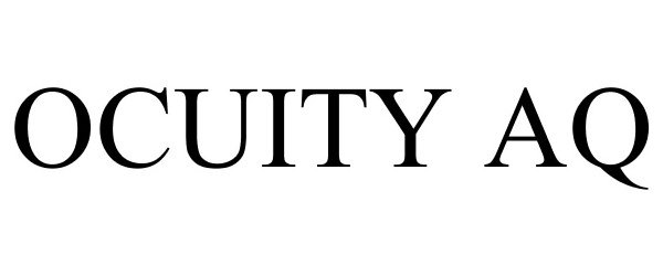 Trademark Logo OCUITY AQ
