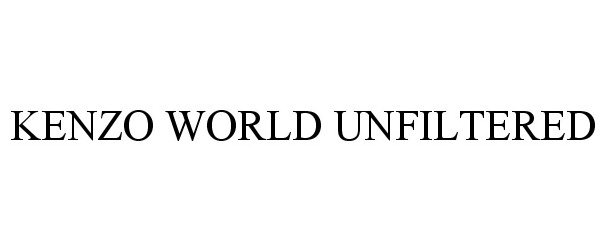 Trademark Logo KENZO WORLD UNFILTERED