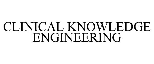  CLINICAL KNOWLEDGE ENGINEERING