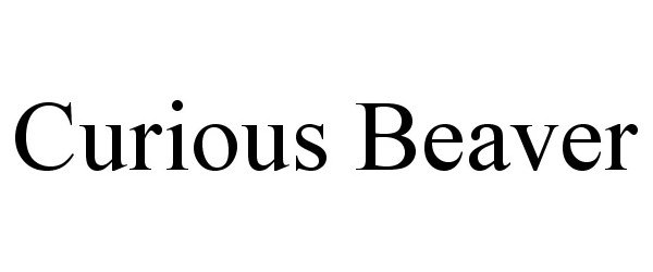 Trademark Logo CURIOUS BEAVER