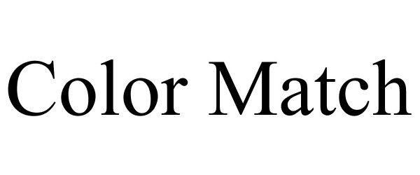 Trademark Logo COLOR MATCH