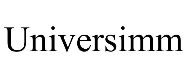 Trademark Logo UNIVERSIMM