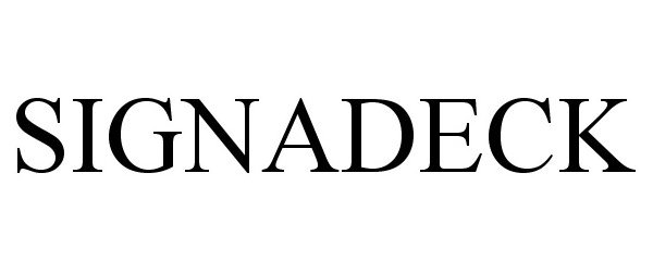 Trademark Logo SIGNADECK