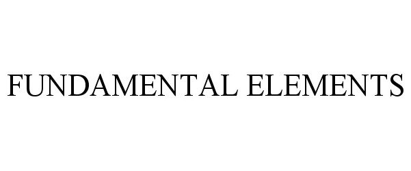  FUNDAMENTAL ELEMENTS