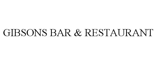  GIBSONS BAR &amp; RESTAURANT